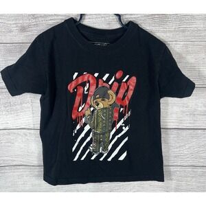 Ruff N Tuff Boys Graphic T-Shirt‎ Size 5 Black Bear Streetwear